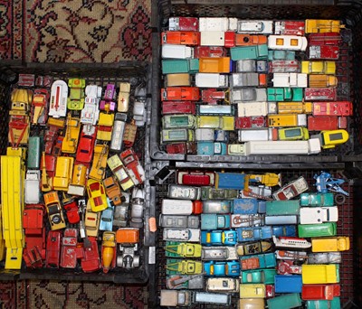 Lot 1546 - Three trays of mixed playworn Lesney,...