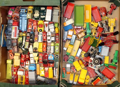 Lot 1550 - Two trays of playworn diecast to include Corgi