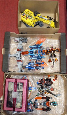 Lot 1597 - Three trays containing Lego and Lego technic