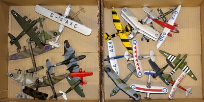 Lot 1606 - Two trays containing diecast model aircraft to...