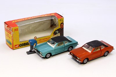 Lot 1166 - Corgi Toys No. 313 Ford Cortina GXL, light...