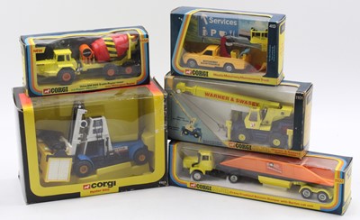 Lot 1338 - Corgi Toys construction related vehicle group...