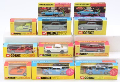 Lot 1350 - Corgi Toys boxed model group of 9 all with...