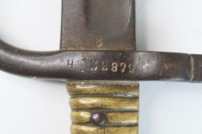 Lot 17 - A French model 1866 chassepot bayonet, having...