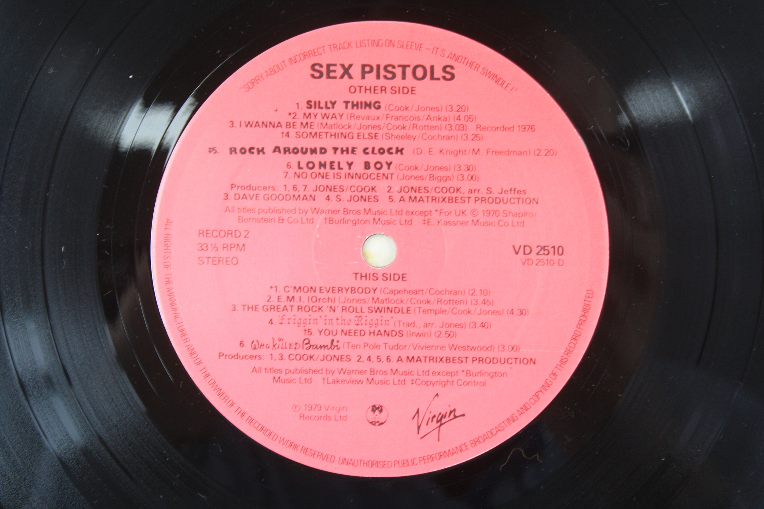 Lot 42 - Sex Pistols, The Great Rock 