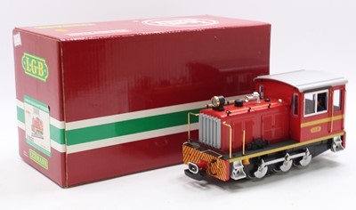 Lot 261 - LGB 21620 G scale 45mm red diesel shunter with...