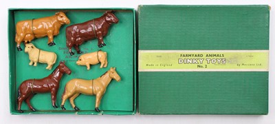 Lot 314 - Dinky Toys Farmyard Animals Set No.2. Original...