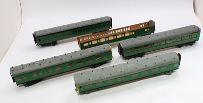 Lot 343 - Five partly made coach kits Southern EMU,...