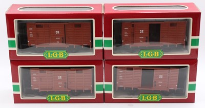 Lot 270 - 4x LGB G scale 45mm 4030 4-wheeled wagons...