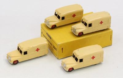 Lot 1410 - A Dinky Toys No. 30H Daimler ambulance trade...