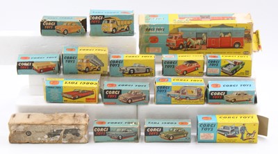 Lot 1354 - A collection of Corgi Toys part boxes, with...