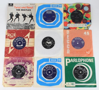 Lot 64 - The Beatles, a collection of 7" vinyl to...