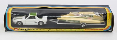 Lot 1246 - Corgi Toys gift set 37 Fiat X19 Carlsberg...