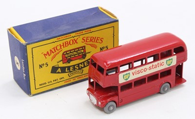 Lot 1492 - Matchbox Lesney No. 5 Routemaster London Bus,...