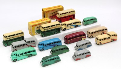 Lot 1458 - A collection of Dinky Toys bus and coach...