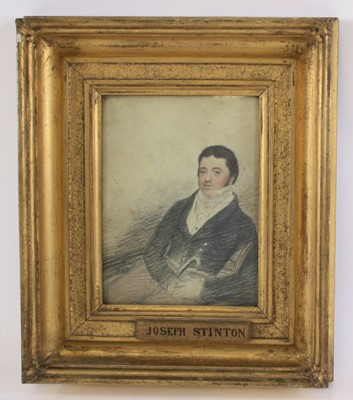 Lot 2443 - Mid-19th century school - Half-length portrait...