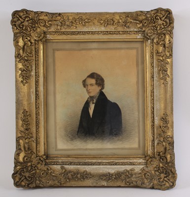 Lot 2448 - E Heaton - Half-length portrait of a gentleman...