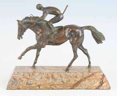 Lot 386 - A contemporary bronze figure, modelled as a...