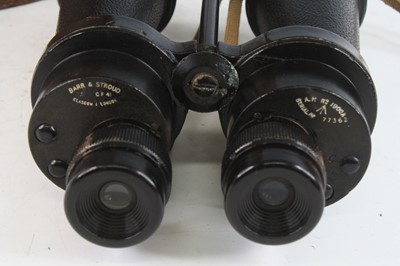 Lot 21 - A pair of WW II period Naval binoculars,...