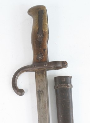 Lot 315 - A French Model 1874 Gras bayonet, the 52.5 cm...