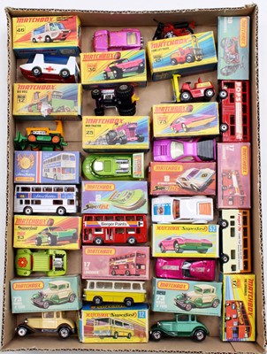 Lot 1523 - Matchbox Superfast boxed model group of 18,...