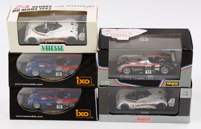 Lot 844 - 5 various 1/43rd scale boxed racing cars, with...