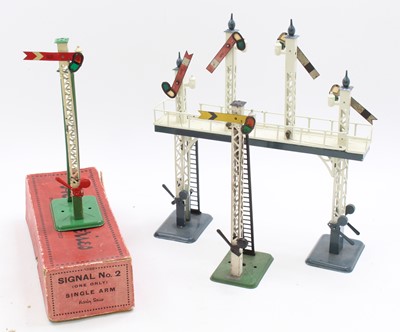 Lot 287 - Hornby 0-gauge signals: Signal Gantry No.2...