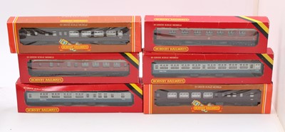 Lot 499 - Six Hornby coaches: R433 & 4 LMS comp & br/3rd...