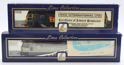 Lot 500 - Two Lima/Riko locos: Class 47 ‘Merddin Emrys’...