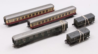 Lot 502 - Five European coaches: Marklin DB bogie coach,...