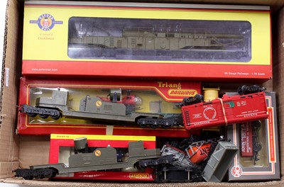 Lot 597 - Tray of military and goods wagons: Oxford Rail...