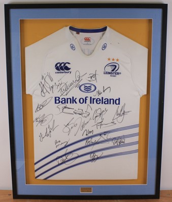 Lot 367 - Rugby Union, a multi signed Leinster team...