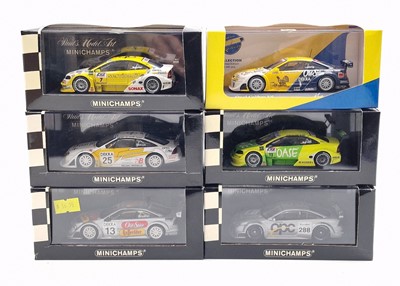 Lot 839 - 6 boxed Minichamps 1/43rd scale racing cars,...