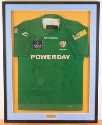 Lot 368 - Rugby Union, a multi signed London Irish team...