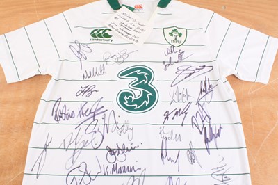 Lot 362 - Rugby Union, a multi signed Ireland replica...