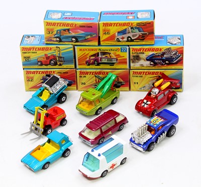 Lot 1517 - Matchbox Lesney Superfast boxed model group of...