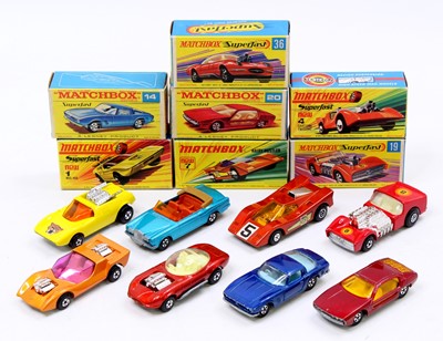 Lot 1512 - Matchbox Lesney Superfast model group of 8,...