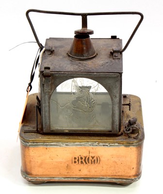 Lot 94 - A BR Midland Railways hand lamp complete with...