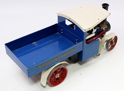 Lot 7 - A Mamod SW1 steam wagon comprising of blue and...