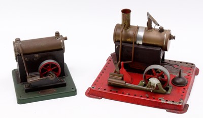 Lot 36 - A Mamod and ESL stationary steam plant group,...