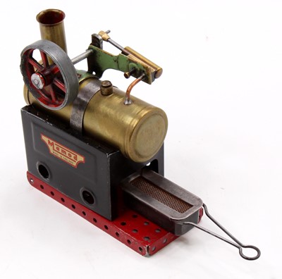Lot 37 - A Mamod and later restored horizontal steam...