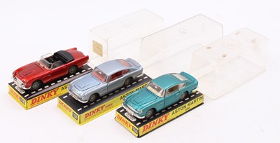 Lot 1431 - Dinky Toys plastic cased Aston Martin group of...