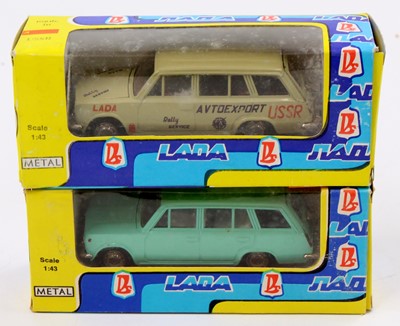 Lot 1624 - Russian diecast 1/43rd scale Lada, 2 examples,...