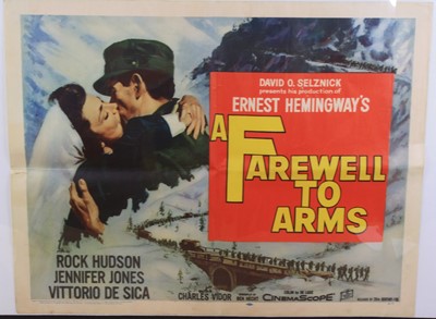 Lot 268 - A Farewell To Arms, 1957 half sheet film...