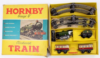 Lot 283 - Hornby 0 Gauge No. 21 Passenger Set, clockwork,...