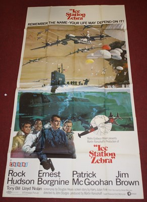 Lot 275 - Ice Station Zebra, 1968 U.S. three sheet film...