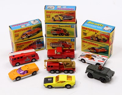 Lot 1514 - Matchbox Lesney Superfast boxed model group of...