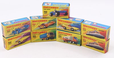 Lot 1511 - Matchbox Lesney Superfast empty box group of 9,...