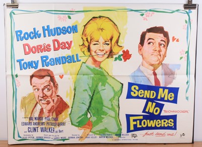 Lot 279 - Send Me No Flowers, 1967 UK quad film poster,...