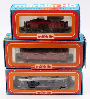 Lot 746 - A Marklin HO gauge boxed diesel and electric...